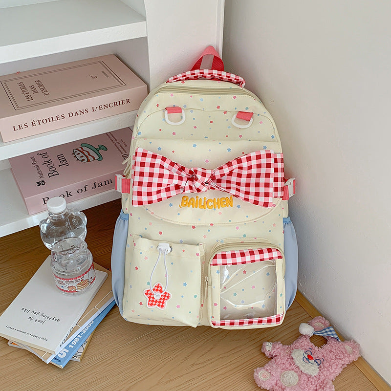 Adorable Bow-Embellished Backpack Stornfield