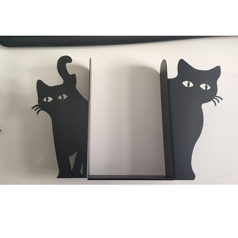 Cat-Shaped Bookend Set
