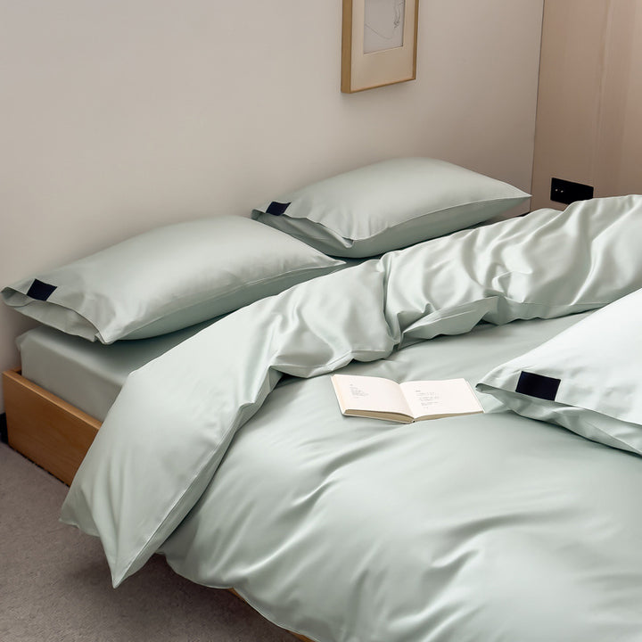 Luxury Cotton Sateen Duvet Cover Set with Envelope Pillowcases