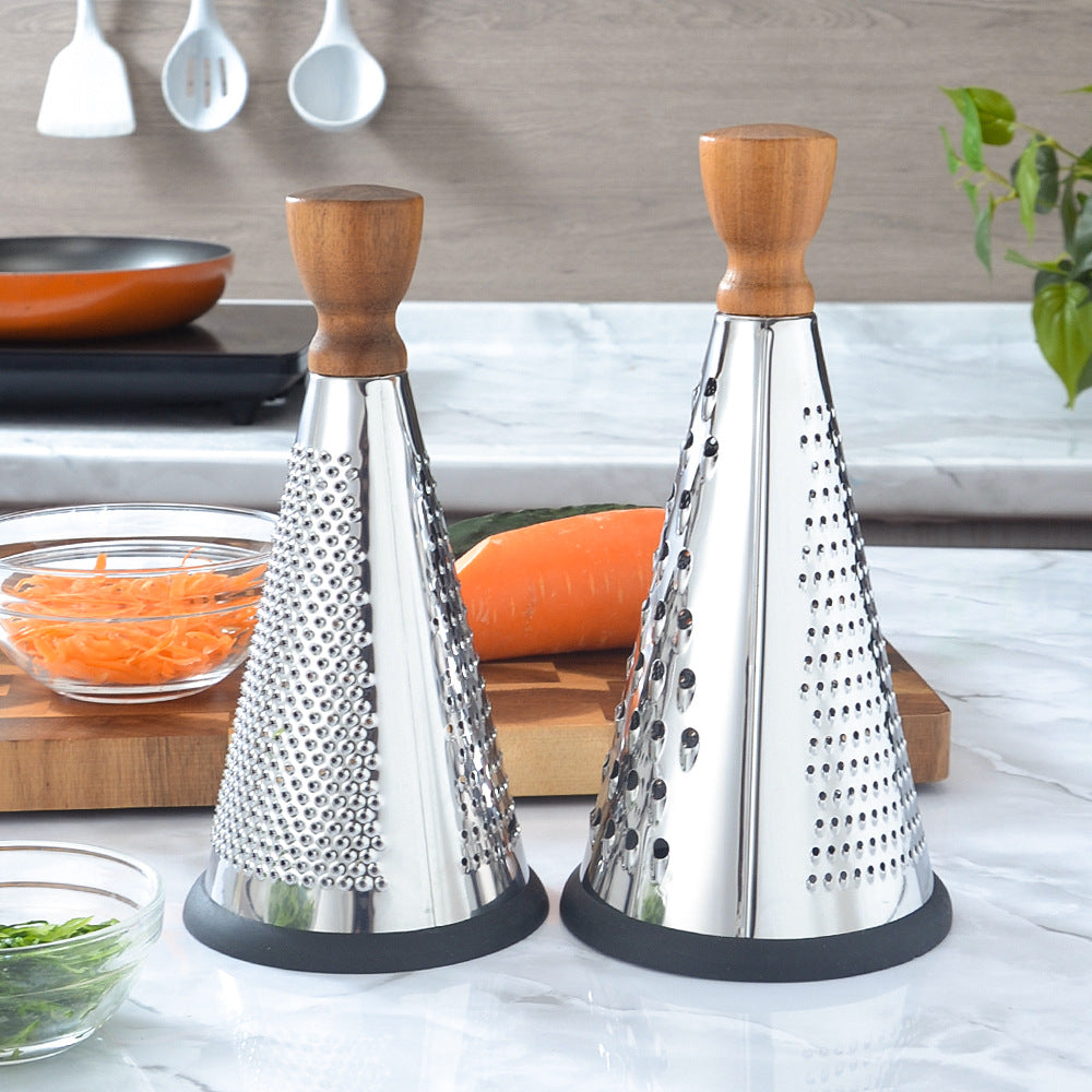 Ergonomic stainless steel kitchen grater with non-slip handle Stornfield