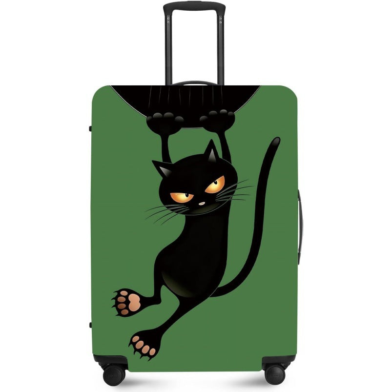 Unisex nan elastic suitcase cover with UV-resistant motif print and zip opening Stornfield