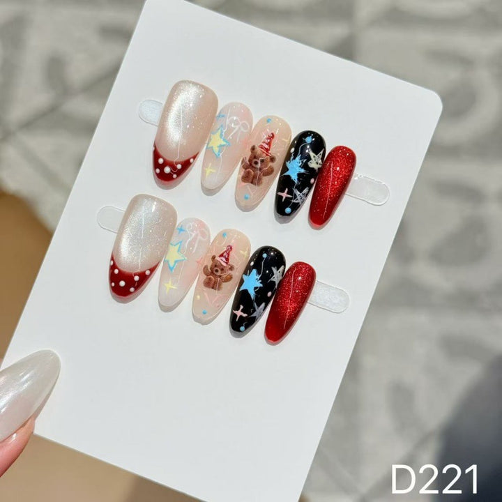 Handmade Decorative Press-On Nail Set