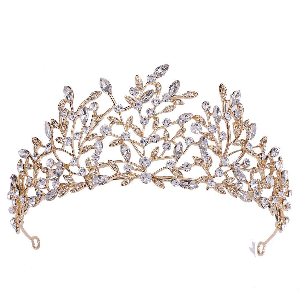 Ladies Elegant Headband with Floral Decorations and Rhinestones Stornfield
