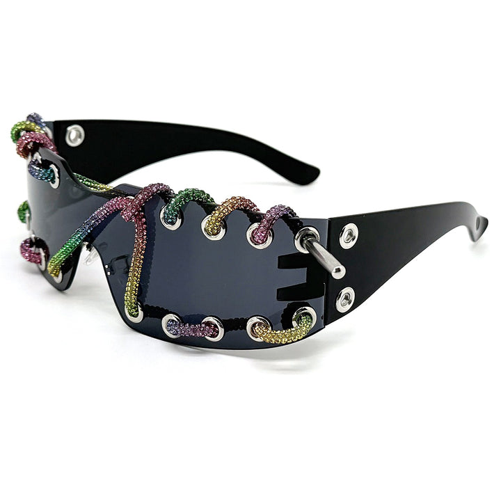 Women's sunglasses with unique lacing design Stornfield