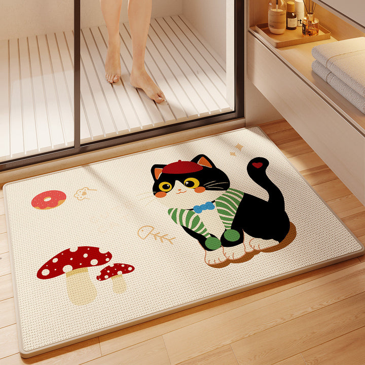 Fun-Themed Absorbent Bath Mat