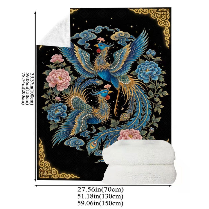 Artistic Phoenix Print Fleece Blanket