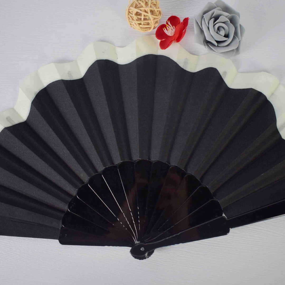 Women's stylish fan made of wood and satin Stornfield