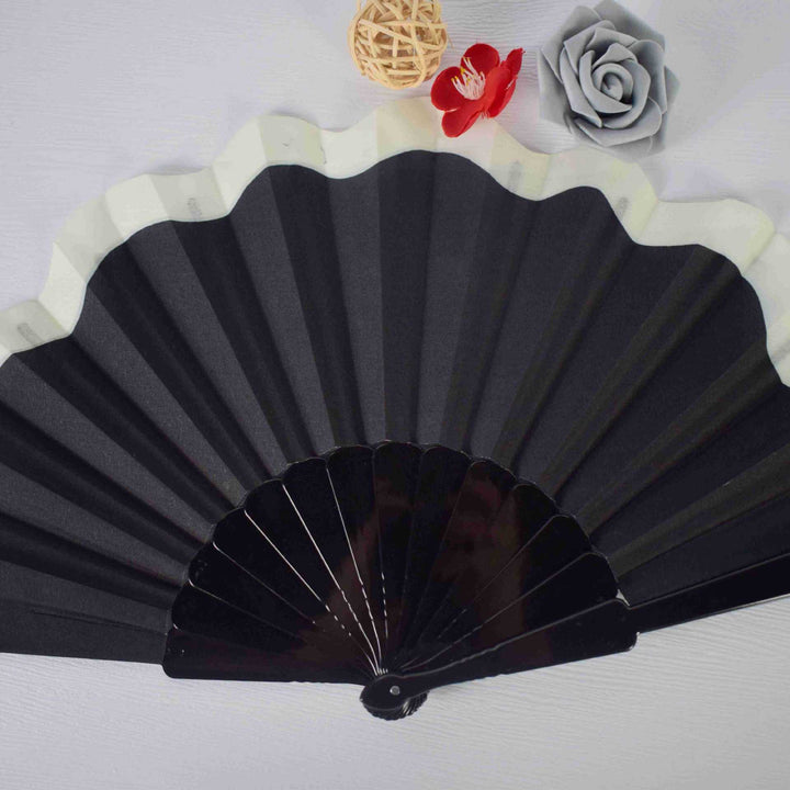 Women's stylish fan made of wood and satin Stornfield