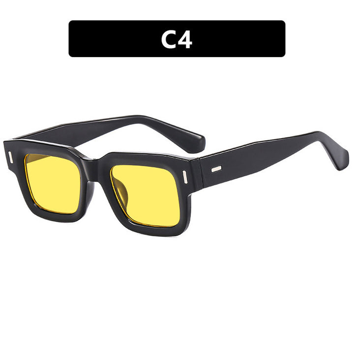 Ladies stylish square sunglasses with eye-catching leopard print Stornfield