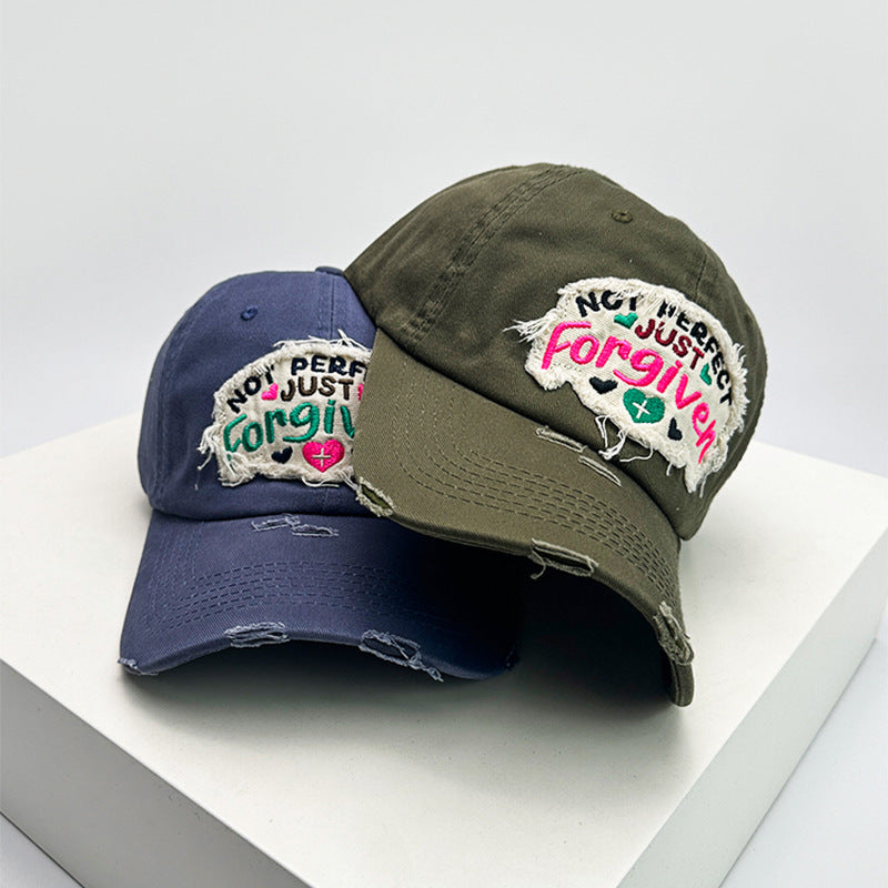Women's Distressed Cotton Inspirational Baseball Cap Stornfield