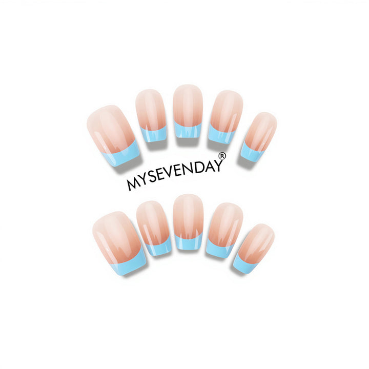 Artistic French Tip Press-On Nails Stornfield
