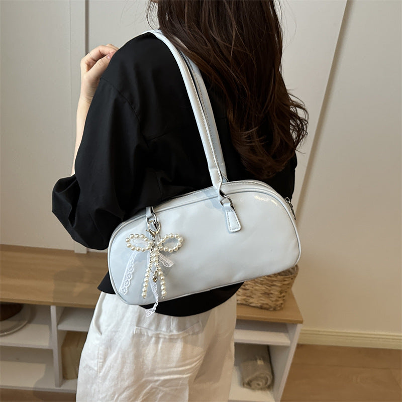 Patent Leather Handheld Satchel