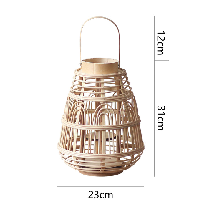 Rustic Rattan Lantern Stornfield