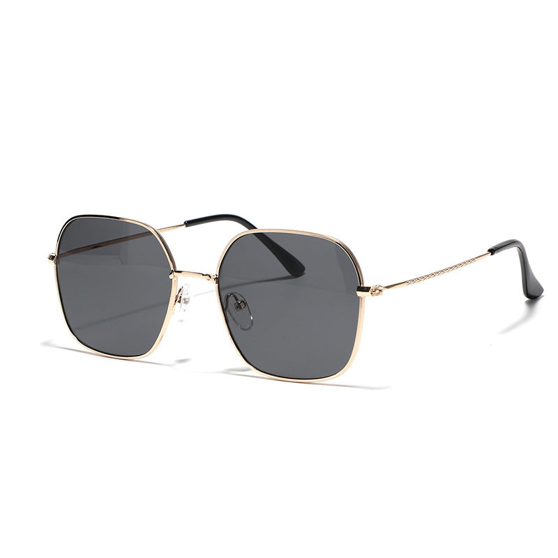 Women's fashionable square sunglasses with narrow metal frame and UV protection Stornfield