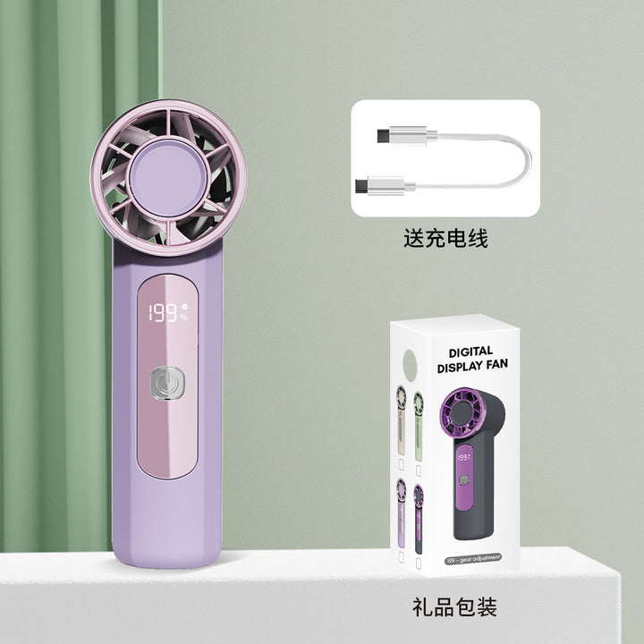 Unisex Portable Handheld Digital Display Fan Stornfield