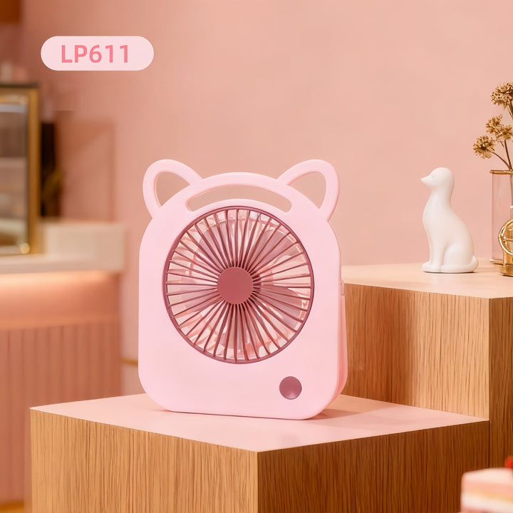 Ladies Portable Mini Table Fan with Cute Character Design Stornfield