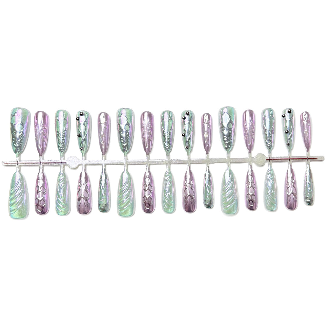 Holographic Nail Art Press-On Set