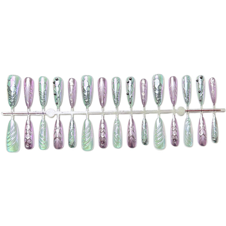 Holographic Nail Art Press-On Set
