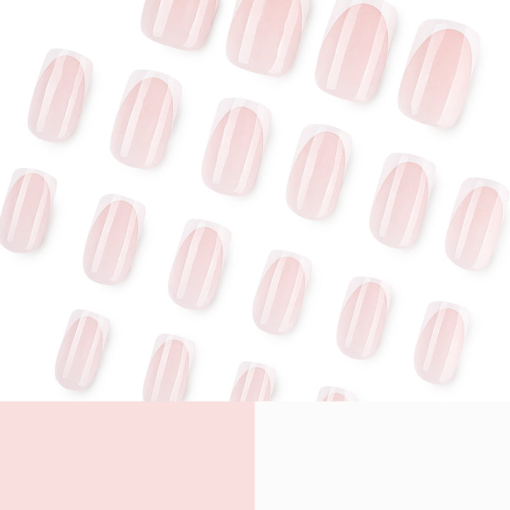 Artificial nail extensions with modern French tip Stornfield