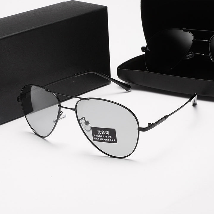 Men's polarized airplane sunglasses with ultra-light frame and UV protection Stornfield