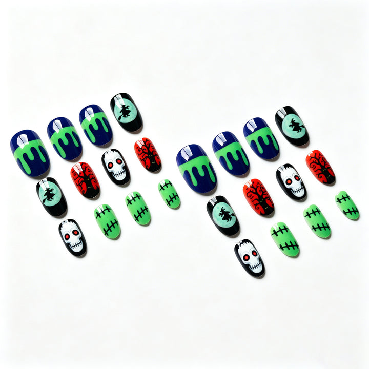 Halloween-Themed Artistic Nail Art