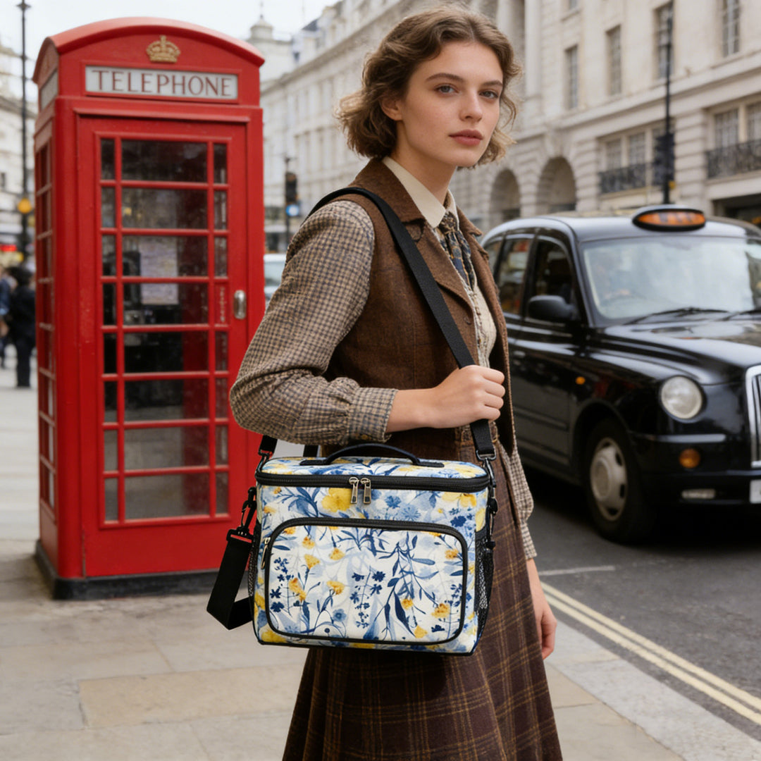 Insulated Floral Lunch Carrier