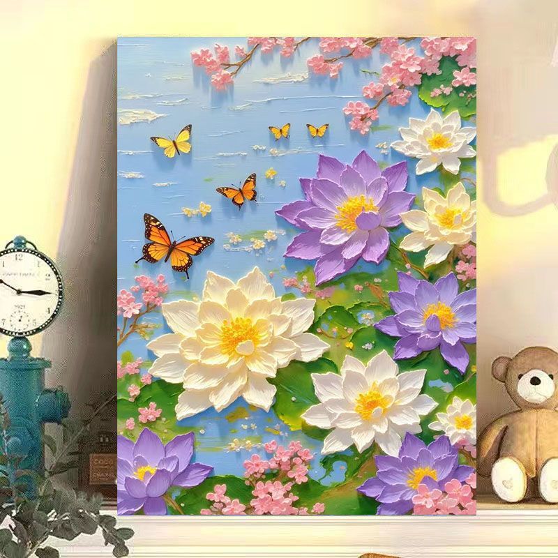 Elegant Floral Lotus Canvas Art Stornfield