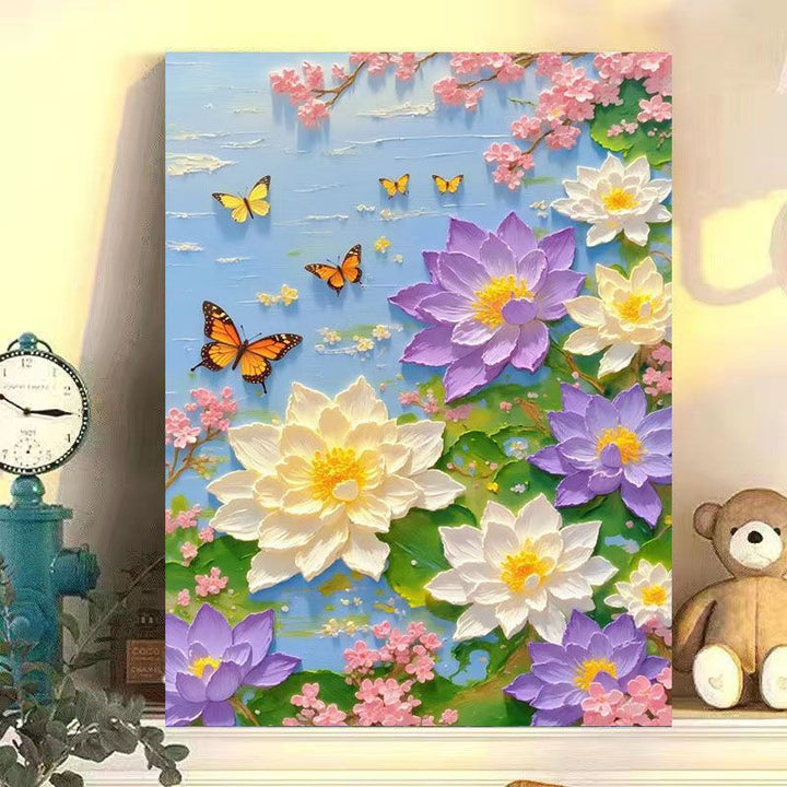 Elegant Floral Lotus Canvas Art Stornfield