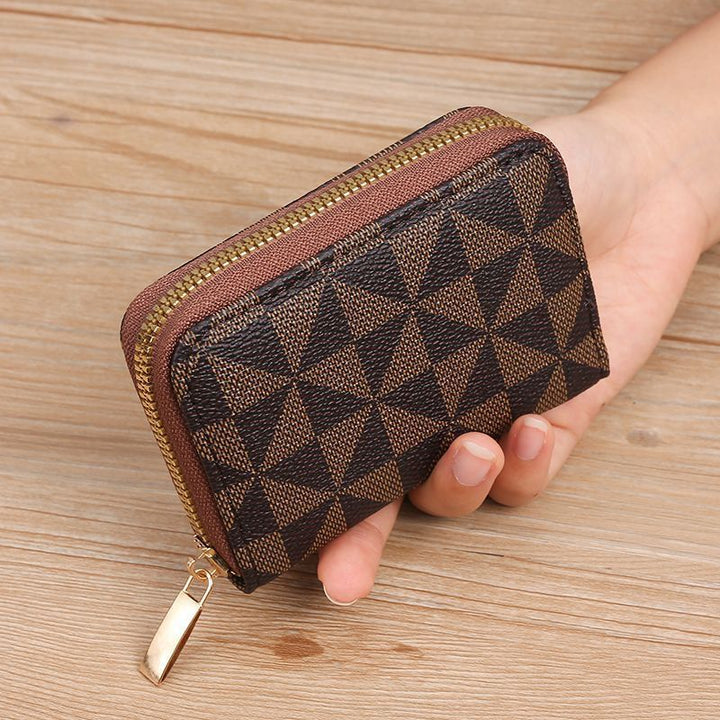 Geometric Patterned Zippered Coin Purse Stornfield