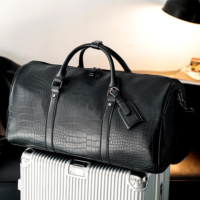 Elegant Travel Bag in Luxurious Crocodile Look Stornfield
