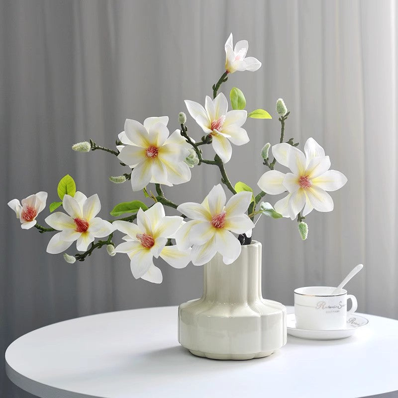 Lifelike Magnolia Flower Arrangement