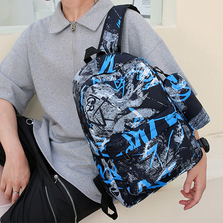 Graffiti Print Multi-Functional Backpack Set Stornfield