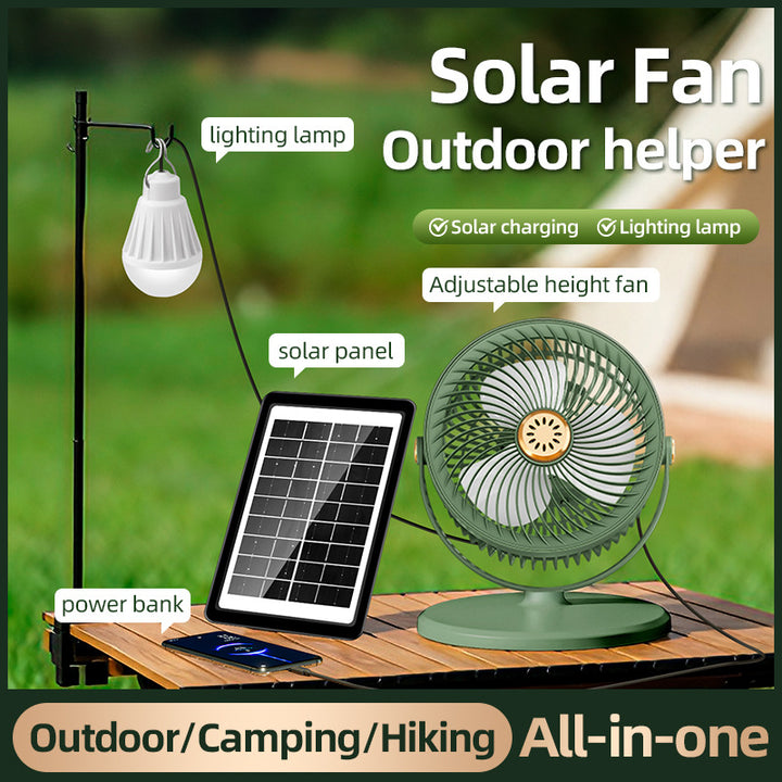 Unisex Solar-Powered Multi-Functional Floor Fan Stornfield