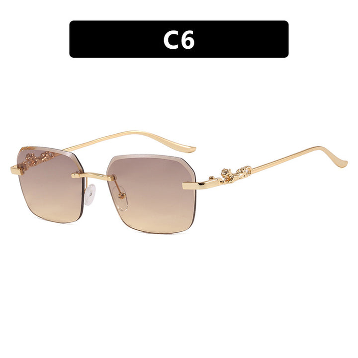 Women's fashionable square sunglasses with elegant gold frame and protective UV filter Stornfield