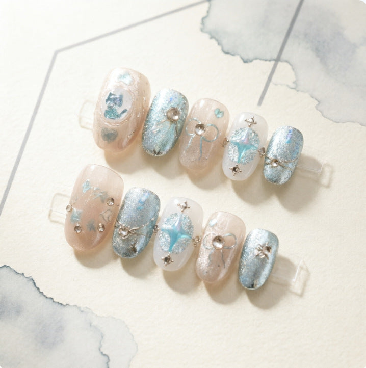Artificial nails with elegant star design Stornfield