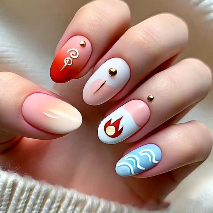 Artistic Press-On Nail Art Stornfield