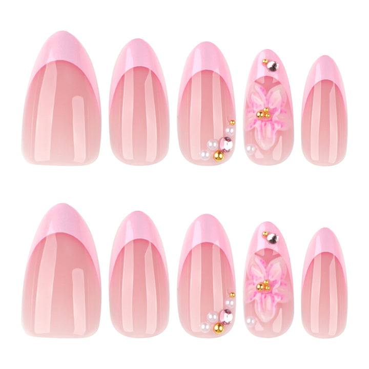 Artful Nail Extensions with Elegant Floral Design Stornfield
