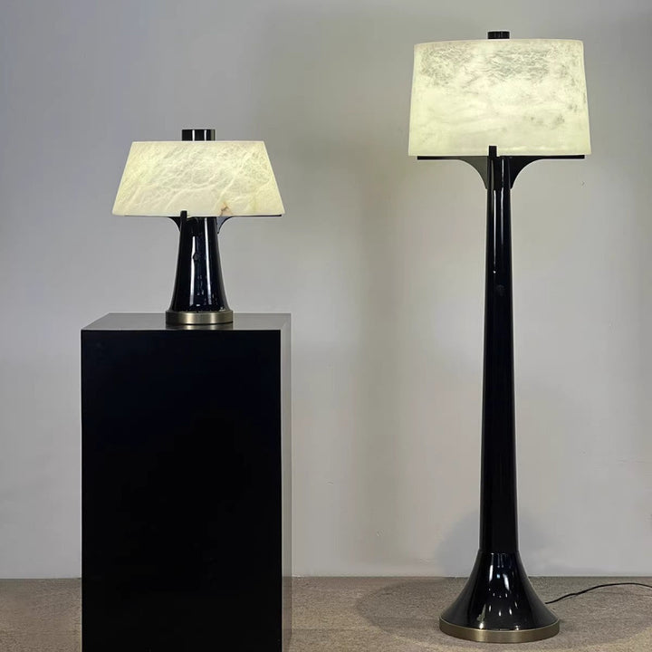 Modern Alabaster-Base Table Lamp