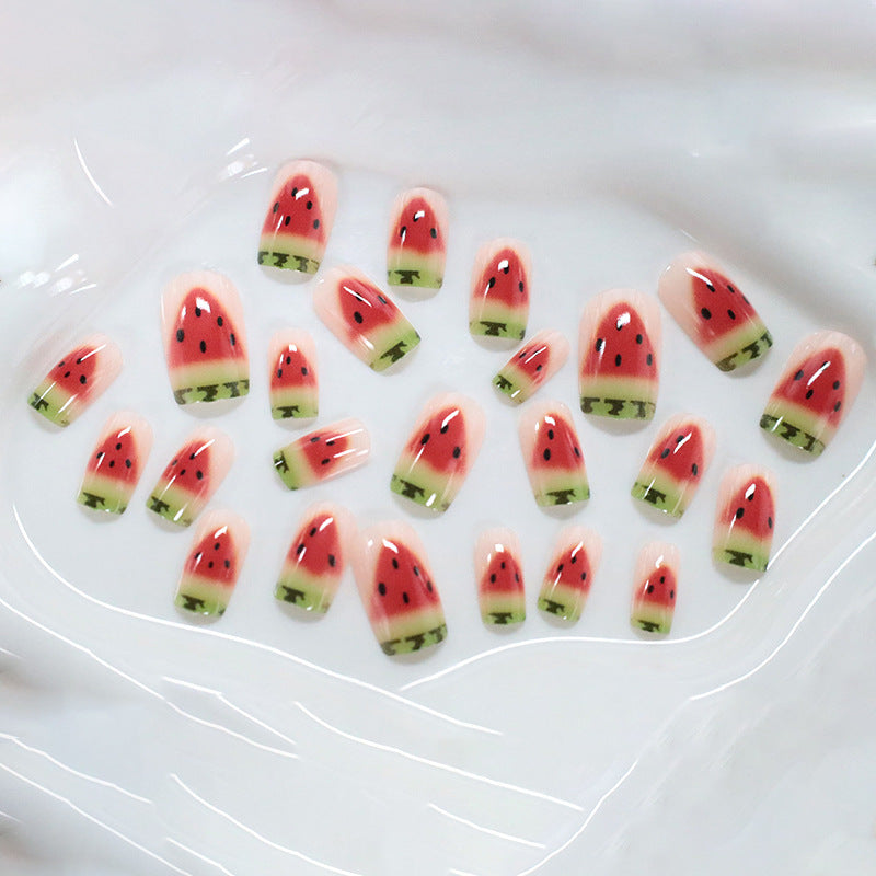 Watermelon-Themed Nail Art Stornfield