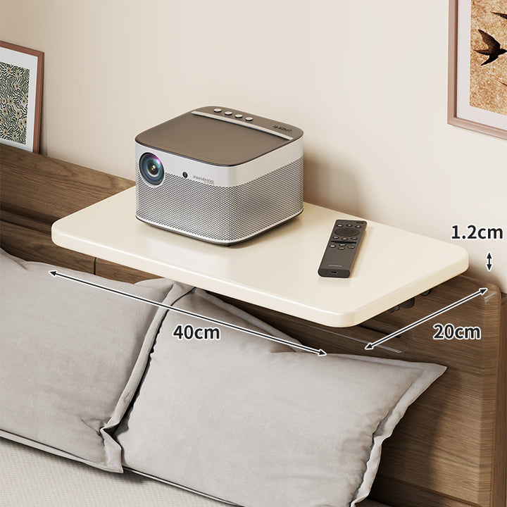 Slim Wall-Mounted Floating Bedside Shelf with Concealed Brackets