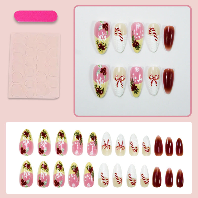 Artificial nail set with festive snowmen and Christmas motifs Stornfield