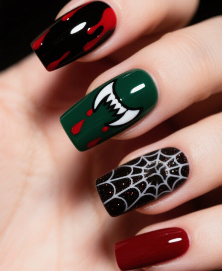 Artistic Halloween Themed Nail Art Stornfield