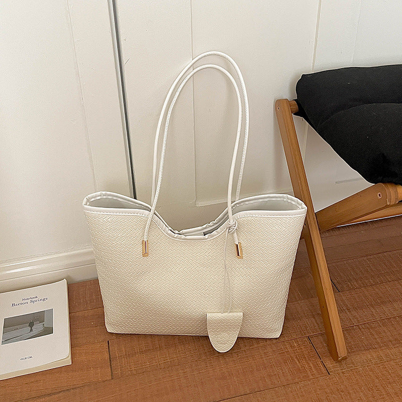 Woven Leather Tote Bag