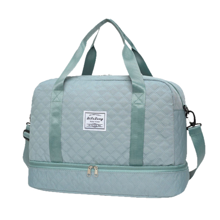 Quilted Multi-Compartment Travel Tote