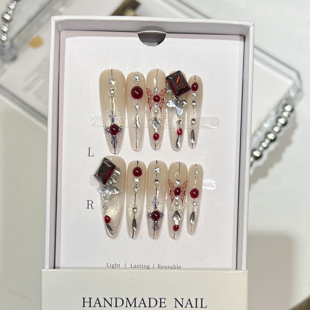 Handmade Decorative Press-On Nail Art