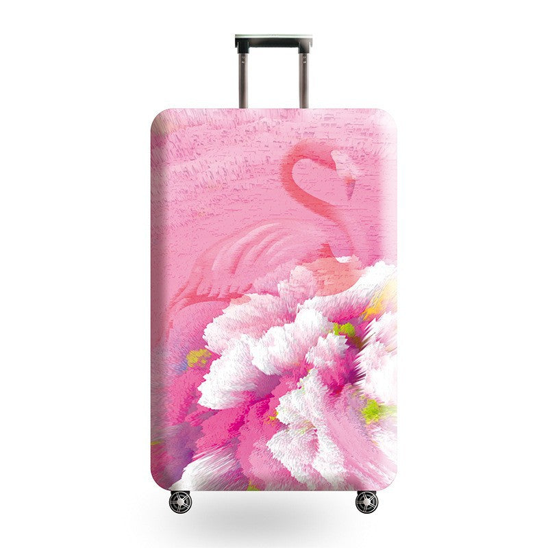 Unisex hard shell trolley with eye-catching marble print, telescopic handle and impact-resistant construction Stornfield