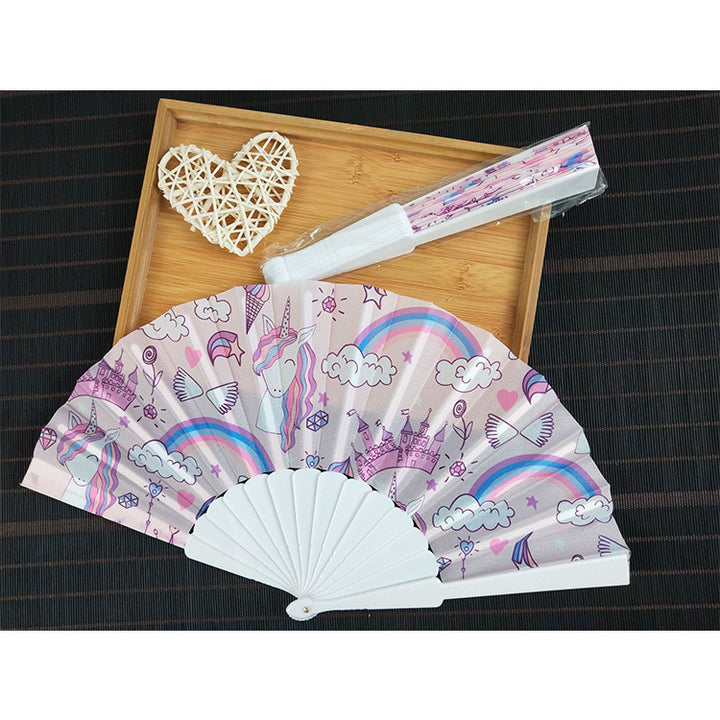 Women folding hand fan with shimmering scale pattern Stornfield