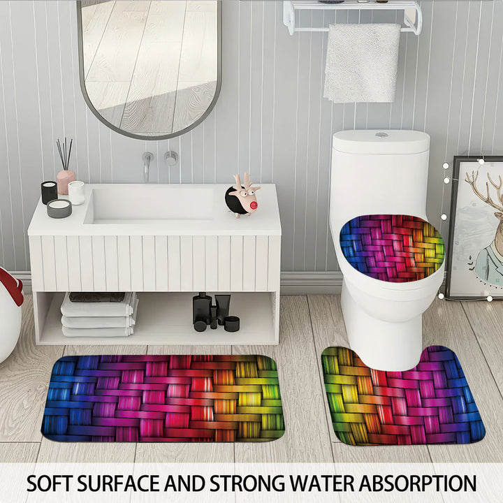 Digital Cube Pattern Bathroom Set Stornfield