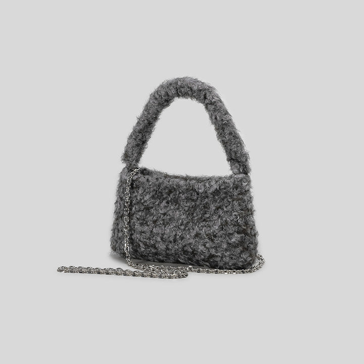 Plush Textured Handheld Purse