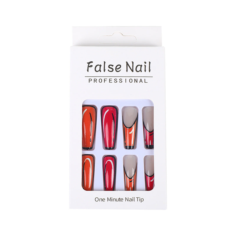 Creative artificial nails with modern color play Stornfield